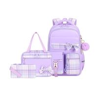 ZOVYRON Mochilas escolares para niñas, mochila escolar para niños, resistente al agua, mochila de 3 piezas con bolsa de almuerzo y estuche para lápices, más práctica que las bolsas ordinarias, ideal