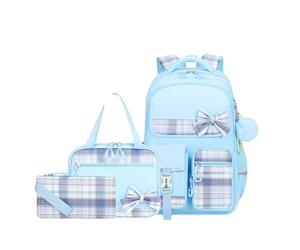 ZOVYRON Mochilas escolares para niñas, mochila escolar para niños, resistente al agua, mochila de 3 piezas con bolsa de almuerzo y estuche para lápices, más práctica que las bolsas ordinarias, ideal