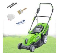 Zowdrix CortacéSped EléCtrico con Cable Y Recogedor De Hierba Cortadora De CéSped EléCtrica con Caja Recogedora De Hierba 3 Alturas De Corte Plegado RáPido para JardíN Y Patio 2700W/42CM-Cord15M