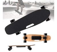 Zowdrix MonopatíN EléCtrico Longboard Negro con Mando A Distancia, Velocidad MáXima De 20 mph, AutonomíA De hasta 7 Millas, Apto para Adultos Y Adolescentes Principiantes