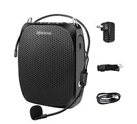 Zoweetek Amplificador de voz portátil con micrófono y cintura con cable, compatible con formato MP3 de audio para profesores, cantos, entrenadores, presentación, guía turística, personas mayores