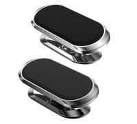 ZOWEXIQ 2 Pcs Soporte para Móvil de Coche, Rotación de 360 °, Soporte para Coche y Smartphone, Soporte Montaje Multifuncional 360° Rotativo Coche Soporte Teléfono Coche (Plata/Negro)