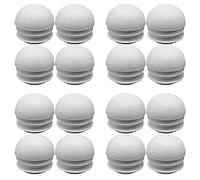 Zoyay Medioesférico Tapones Tubos/Plástico Cubierta Tubo Final/Insertos de Patas Mesa Acanalada para Patas Muebles Silla Se utiliza para varios tubos de hierro de metal Blanco-35mm_16pcs