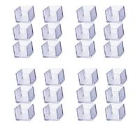 Zoyay Patas Sillas de Mesa Protector Tapar Suave Silicona Transparente Muebles Cubiertas Elasticidad Pata Sillas de Goma Para Suelo Madera Reduce Resbalar el Ruído-Cuadrado (24pcs)_30 * 30mm