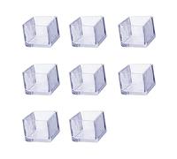 Zoyay Patas Sillas de Mesa Protector Tapar Suave Silicona Transparente Muebles Cubiertas Elasticidad Pata Sillas de Goma Para Suelo Madera Reduce Resbalar el Ruído-Cuadrado (8pcs)_80 * 80mm