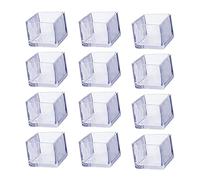 Zoyay Patas Sillas de Mesa Protector Tapar Suave Silicona Transparente Muebles Cubiertas Elasticidad Pata Sillas de Goma Para Suelo Madera Reduce Resbalar el Ruído-Cuadrado (12pcs)_45 * 45mm