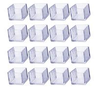 Zoyay Patas Sillas de Mesa Protector Tapar Suave Silicona Transparente Muebles Cubiertas Elasticidad Pata Sillas de Goma Para Suelo Madera Reduce Resbalar el Ruído-Cuadrado (16pcs)_40 * 40mm