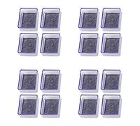 Zoyay Protector Patas Sillas de Mesa Silicona transparente con fieltro Muebles Cubiertas Patas de Goma Sillas Tapones Para Callar Suelo Madera Oficina Cocina,Cuadrado-transparente_16pcs_60-60mm