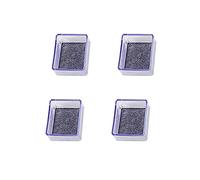 Zoyay Protector Patas Sillas de Mesa Silicona transparente con fieltro Muebles Cubiertas Patas de Goma Sillas Tapones Para Callar Suelo Madera Oficina Cocina,Cuadrado-transparente_4pcs_80-80mm