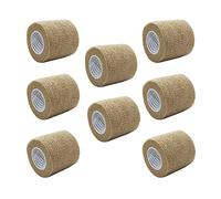Zoyay Venda Cohesiva Elástico Rollos de Vendaje Deportiva Autoadhesivos Transpirable Para Mascotas Suave Y Confortable Envoltura Tape Vet Primeros Auxilios-Color de la piel (8 rollos)_10cm * 4.5m