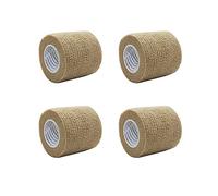 Zoyay Venda Cohesiva Elástico Rollos de Vendaje Deportiva Autoadhesivos Transpirable Para Mascotas Suave Y Confortable Envoltura Tape Vet Primeros Auxilios-Color de la piel (4 rollos)_10cm * 4.5m