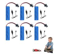ZOYDP 6 Piezas Bateria 14500 Recargable 3.7v Litio, Bateria 14500 Pilas Recargables con 6 Cargadores USB SM-2P Plug, Baterías RC Recargables para Coches RC, Tanques, Buggies, Barcos, Robots