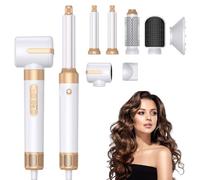 ZOYDP Cepillo Secador de Pelo 7 en 1, Con Cepillo Alisador Pelo, Cepillo Secador de Pelo Giratorio, Difusor, Boquilla de Peinado, Cepillo Moldeador de Pelo Para Todo Tipo de Cabello