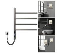 ZOYI Bañera de Secadora de Toallas eléctrica de rotación de 180 °, toallero de radiador de baño eléctrico, baño eléctrico Calentador de Toallas, radiador de Toallas eléctrico, 220V,Grau