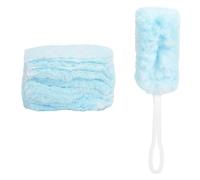 Zoyiancy Recambio de plumeros resistentes para limpieza, cepillo estático para eliminar el polvo, kit de plumeros desechables para quitar el polvo de muebles, ventilador de techo ciego, plumero de