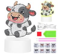 Zoyomax Luz Nocturna de Pintura de Diamantes, Regalos para Niñas 5 6 7 8 9 10 Años, Lámpara Creativa 3D de Pintura de Diamante Ternera, Juguete de Navidad Regalo para Niños a Partir de 6-12 Años