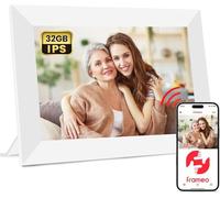 ZoYue Frameo - Marco de fotos digital WiFi de 10.1 pulgadas con almacenamiento de 16 GB, pantalla táctil IPS HD, rotación automática, presentación de diapositivas, comparte momentos a través de la