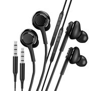 zoyuzan Auriculares con cable (paquete de 2) Auriculares internos de 3,5 mm Jack Cable Auriculares Micrófono Auriculares para juegos Música Earbuds Deportes Compatible con