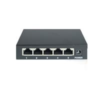 ZOZ03Y0 Conmutador de red inteligente Gigabit AI de 4 puertos de 48 V y 48 V, Ethernet gestionado, 1000 mbps, fibra óptica, para cámara (100 m, 5 puertos POE)