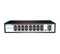ZOZ03Y0 GIGABIT POE Switch 1000M 16 puertos PoE 48V 15W 30W 802.3af 802.3at Ethernet Hub Splitter Active Ethernet para cámara CCTV (enchufe de EE. UU.)