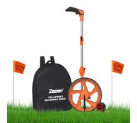 Zozen rueda de medición de distancia, con 20PC bandera marcada, doble plegable/mecánico/restablecimiento un botón/soporte para mantenerse en pie/flecha inicio y bolso.