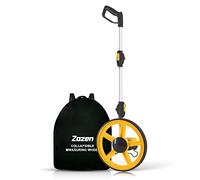 Zozen Rueda de medición, plegable portátil de medición de distancia en pies, doble plegable, una llave para restablecer/soporte para mantener el soporte/flecha de punto de partida y bolsa de