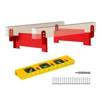 Zozen Soportes de metal de madera para riel de motosierra, paquete de 2 soportes con nivel y tornillos, utilizados para madera de 2 x 4 y troncos de 3 a 36 pulgadas de diámetro, buen ayudante para
