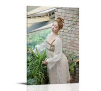 ZOZO HOUSE Cuadro sexy Girl in Ancient Costume Standing on The Balcony 20x30inch (50x75cm)