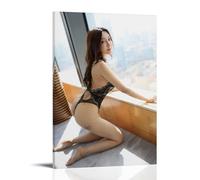 ZOZO HOUSE Girl Kneeling on The Ground Looking at The Scenery Outside The Window Dormitorio de 40 x 60 cm