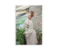 ZOZO HOUSE Sexy Girl in Ancient Costume Standing on The Balcony Wall Art Wall Art 12x18inch (30x45cm)
