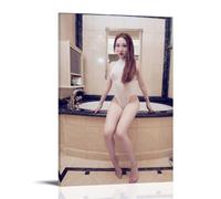 ZOZO HOUSE Sexy Girl Sitting in The Bathtub Canvas 24x36inch (60x90cm)