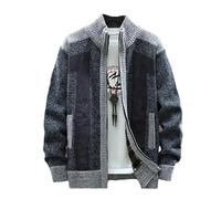 Zozogag Suéter Grueso De Lana para Hombre, Cárdigan Delgado, Suéter De Punto para Hombre, Chaqueta De Retales