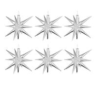 ZoZoMaiy 6 Piezas Globos de Explosión de Estrella 22 Años Globos de Papel de Aluminio para Fiestas, Celebraciones, Despedidas de Soltera, Navidad(plata)