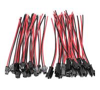 ZoZoMaiy D-Orange 20 Pares Conectores de Enchufe JST SM 2PIN Macho a Hembra EL Cable Adaptador de Conector de Cable para LED Luz