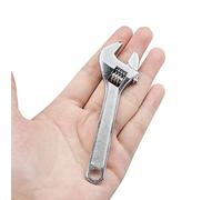 ZoZoMaiy Mini Llave Inglesa 4"/100mm Ajustable Llave Inglesa Pequeña, #45 Acero Cromado llave Inglesas Multifunción, Apertura Máxima 15mm, para Bricolaje, Fontanería y Reparación de Bicis, Plata