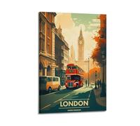 ZPAOWUFB Póster decorativo con texto en inglés "Welcome to London" (50 x 75 cm)