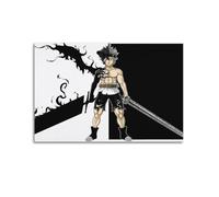 ZPAOWUFB Póster decorativo de anime Black Clover Asta para pared e impresión artística moderna para dormitorio familiar, 40 x 60 cm