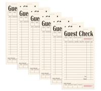 ZPARIK Libros de cheques de invitados para servidores, bloc de notas de servidor, paquete de 6, papel de color natural, bloc de notas de camarera para restaurantes, accesorios de camarera, 300 hojas