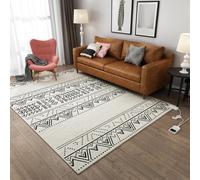 ZPBLWT Alfombra Calefactora, Alfombra Calefactora Eléctrica de Grafeno, Temperatura y Temporizador Ajustables, Alfombra Electrica para Sala de Estar de Oficina, 220 V