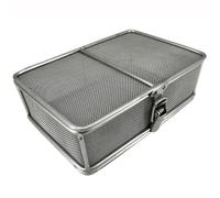 ZPBLWT Cesta de Desinfección de Acero Inoxidable 304, Cesta Quirúrgica for Instrumental Médico con Cierre de Seguridad, Ideal para Hospitales y Clínicas
