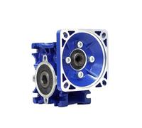 ZPC1CS81 NMRV 030 - Reductor de engranaje sin fin con brida servo, relación de velocidad completa, 10-100, 90°, reductor de velocidad para motores (90 x 90 servo gris, NMRV 30 relación 30)