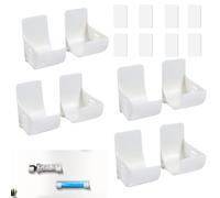 Zpeiran 4 Pares Organizador de Bolsas de Basura Autoadhesivo,Soporte para Bolsas de Plástico sin Perforaciones,Dispensador de Bolsas para Cocina,Armarios y Frigoríficos,Blanco