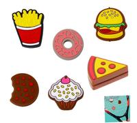 Zpeiran Amortiguador 6 Piezas Amortiguadores de Raqueta de Tenis Antivibradores de Silicona,con Divertidas de Hamburguesa Pastel Papas Fritas,para Tenistas o Entusiastas De Los Deportes