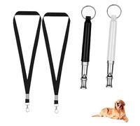 Zpeiran Silbato para Perros Ultrasónico Silencioso,2 Unidades Silbato Antiladridos con Cordón Ajustable,Alta Frecuencia para Entrenamiento y Control de Ladridos,Negro