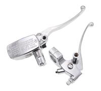 Zpengtai Manetas Moto Manija de Freno de Motocicleta Izquierda y Derecha de 25 mm, palancas de depósito de Cilindro Maestro de Embrague Maneta Freno Moto