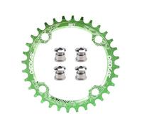 Zpengtai Platos para Bicicletas BCD 104 con Tornillos for Bicicleta 104BCD Ancho Estrecho 38T 36T 34T 32T Plato de Individual 12 11 10 9 8 Unisex(32T,Green)