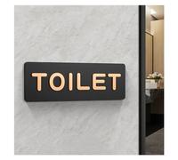 ZPFDSG Cartel Aseos Señalización de Inodoro, señales de baño for Hombres y Mujeres, WC, guía de baño público, Hotel a la Izquierda y Derecha, señal de Aviso de baño acrílico(Color:1,Size:30x10cm)