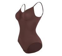 ZPFDSG Fajas Reductoras Mujer Body moldeador de espalda baja for mujer, con entrepierna abierta, sin costuras, control de abdomen, push up(Brown,M)