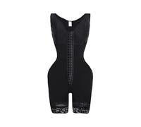 ZPFDSG Fajas Reductoras Mujer Faja moldeadora de cuerpo completo de alta compresión con broches for el busto, adelgazante posparto y abdomen.(Black,S)