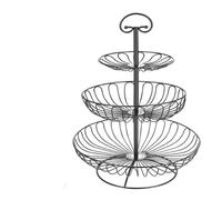 ZPFDSG Frutero de Varios Niveles Fruteros De Hierro Forjado, Cestas De Frutas, Grandes Soportes For Frutas, Organizadores For Encimeras De Cocina Y Mesas De Comedor(Black)